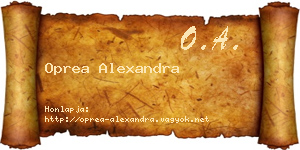 Oprea Alexandra névjegykártya